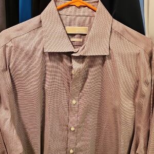 Michael Kors Purple Pinstripe Dress Shirt